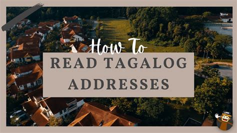Address in Tagalog.